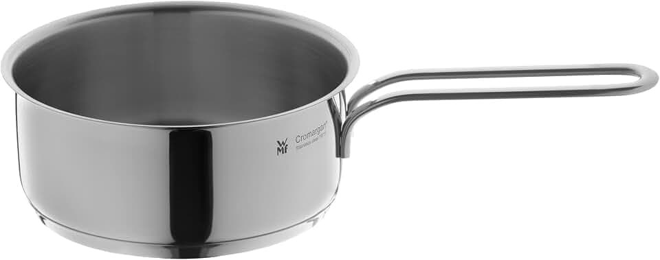 WMF Mini Stielkasserolle 14cm, klein, ohne Deckel, kleiner Topf, Kasserolle Induktion 0,9l, Cromargan Edelstahl, stapelbar, für kleine Portionen, Singlehaushalt