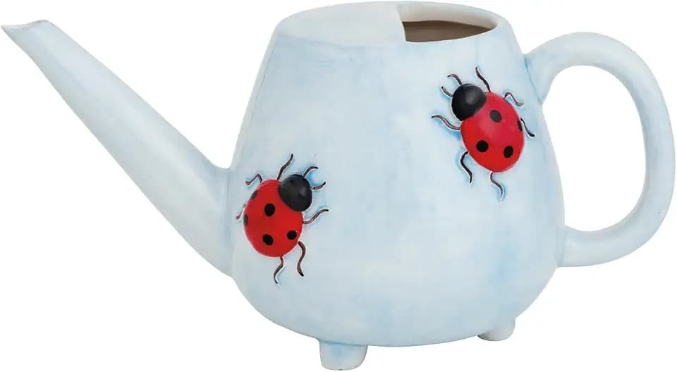 Mud Pie Lady Bug Ceramic Watering Can