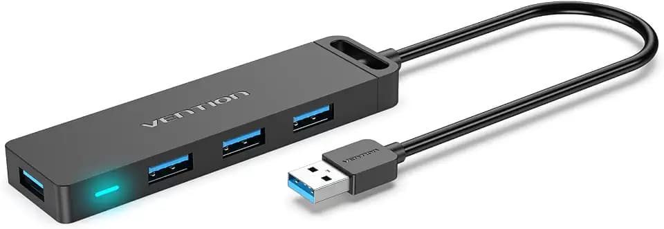 VENTION MacBook USB Adapter, Mac Hub mit Dual USB C, Abnehmbarem Magnetischen USB-C-Stecker, PD 140W / 8K@240Hz / 80Gbps Max., Kompatibel mit Allen Laptops/iPads, Black