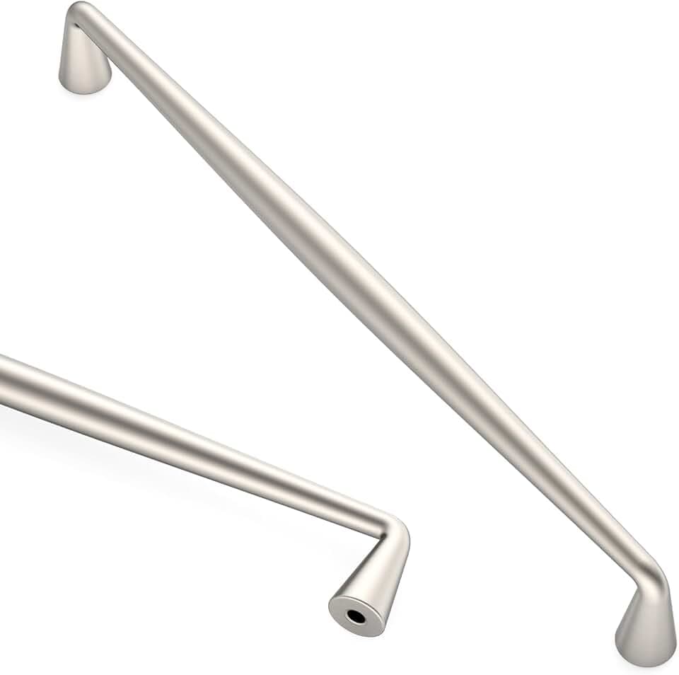 Asidrama Brushed Satin Nickel Cabinet Pulls Solid Handles,7.5 Inch,10 Pack