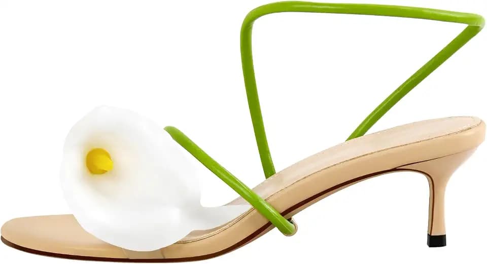 MissHeel Calla Lily Kitten Heels for Women Wedding Heel Dressy Shoes