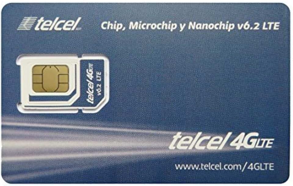 Telcel Mexico Prepaid SIM Card with 12GB Data and Unlimited Calls and SMS Universal SIM