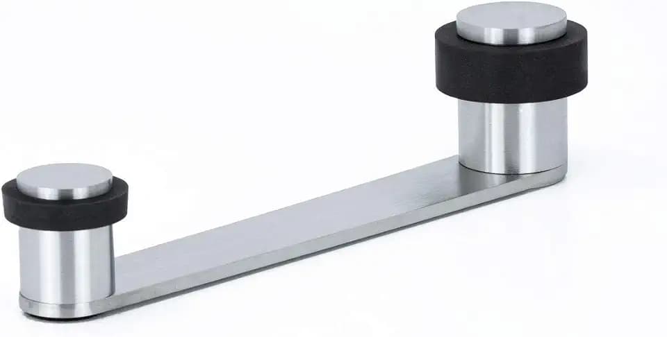 Türstopper mit Drehhalter |Für Türen bis 100 mm | Gummi Schwarzer | Edelstahl AISI 304 | Finish Matt | Enthält Werkzeug, Schraube + Befestigungsdübel | Mod. I-253-100| EVI Herrajes