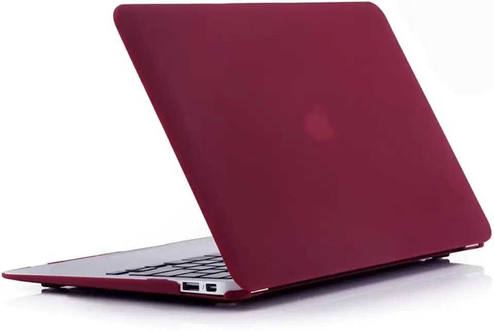 RUBAN Case Compatible with MacBook Air 13 Inch (Models: A1369 & A1466, Older Version 2010-2017 Release), Slim Snap On Hard Shell Protective Cover, (Wine Red)