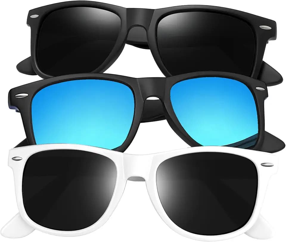Joopin 3 Pack Square Sunglasses Polarized UV Protection