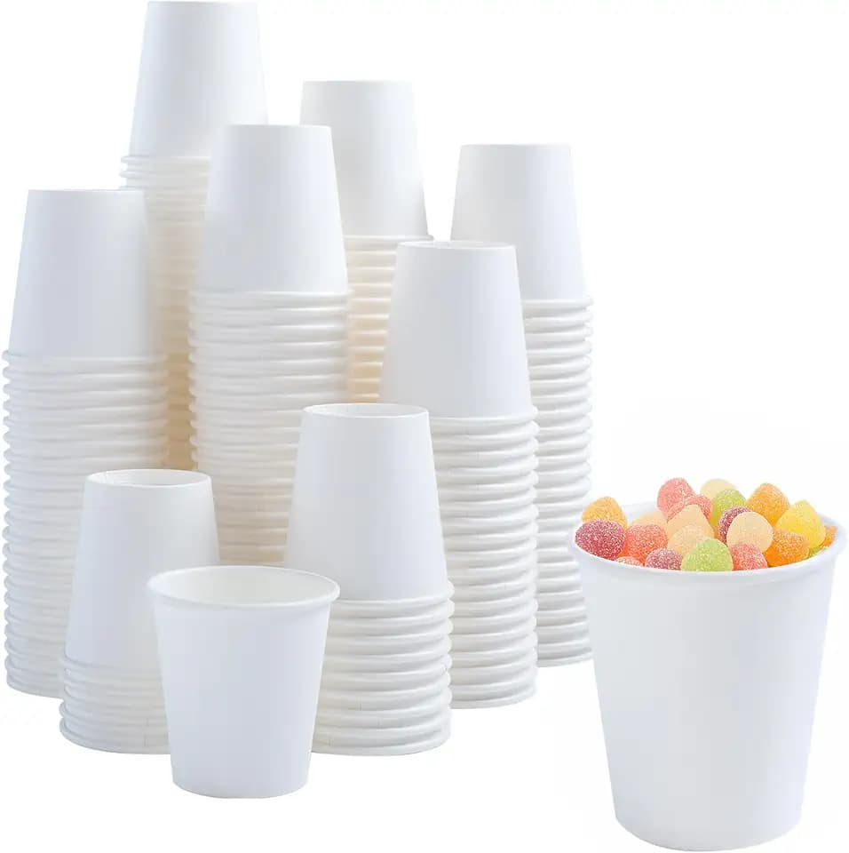 Lamosi 100 Pack 5 oz Paper Cups, Disposable Small Bathroom Cups 5oz