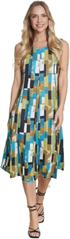 Multiples Women's Multi-Panel Scoop Neck Tank Dress
