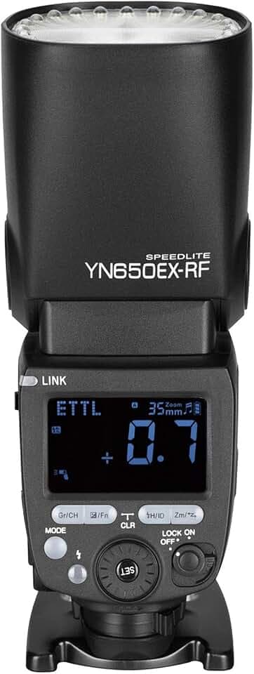 Yongnuo YN650EX-RF Wireless Flash Speedlite, GN60 24pcs LED Lampe Perlen TTL HSS, Master Slave Flash mit integriertem 2.4G RF System, für Canon DSLR Kamera