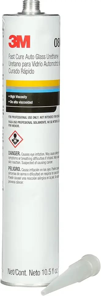 3M Fast Cure Auto Glass Urethane, 08690, 10.5 fl oz Cartridge , White