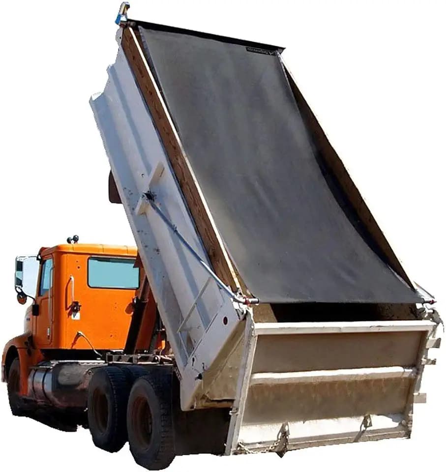 Dump Truck Mesh Tarp 8'X18' Black Heavy Duty Cover with 6''Pocket