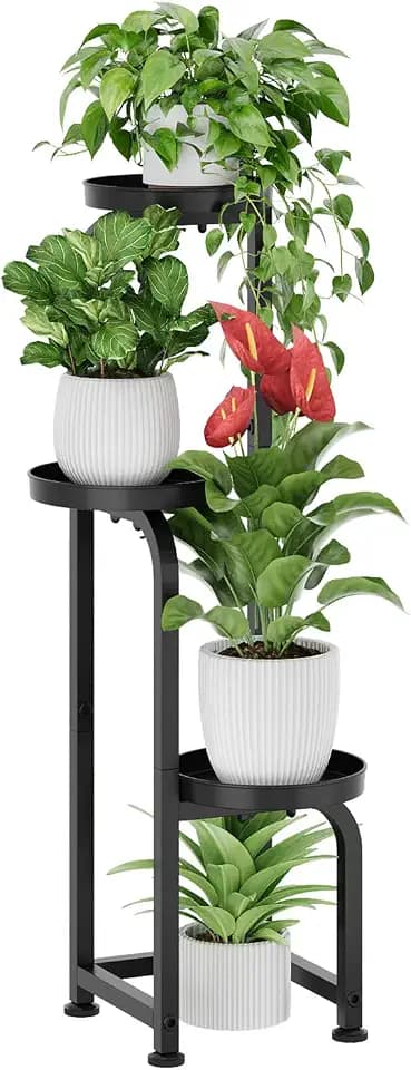 Bamworld Tall Plant Stand Indoor Outdoor Corner Metal Flower Pot Stands
