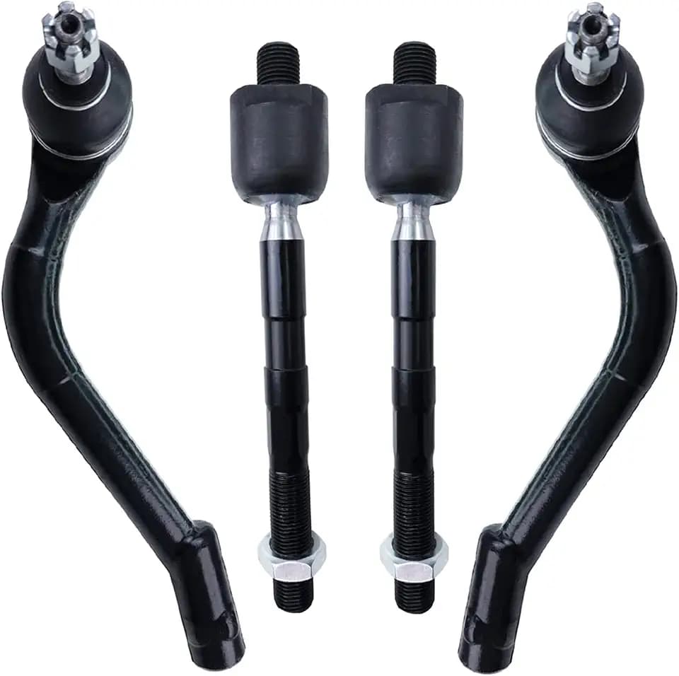 4Pcs Front Steering Inner Outer Tie Rod Ends Kit