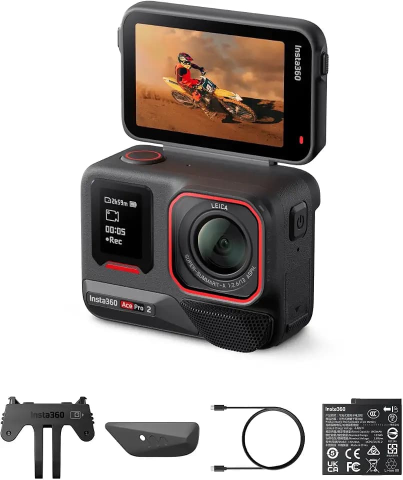 Insta360 Ace Pro 2 Nachtschwarz - 8K Action-Cam mit Leica Objektiv