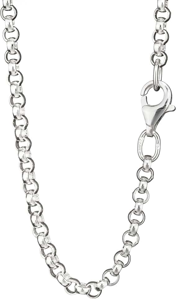 NKlaus runde Erbskette aus 925 Sterling Silber, 38–80cm, 2,7mm breit