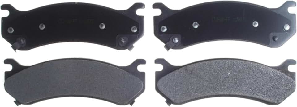 ACDelco Silver Rear Brake Pad Set 14D785MH | GM 19286096 Semi-Metallic Rear Brake Pads for Select Hummer, Cadillac, Chevy, Chevrolet, GMC, and more