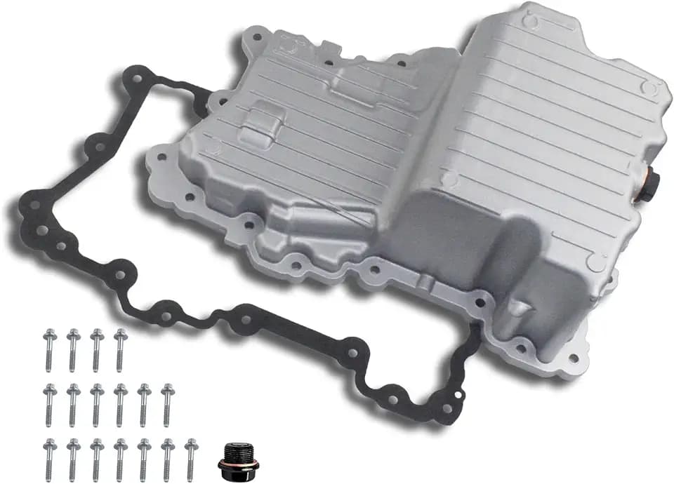264-336 Upgraded cnc aluminum Engine Oil Pan with Magnetic Drain Plug,Gasket, Bolts,Compatible with Ford F-150 F150 2015 2016 2017 2018 V6 2.7L,Replaces CA6010400
