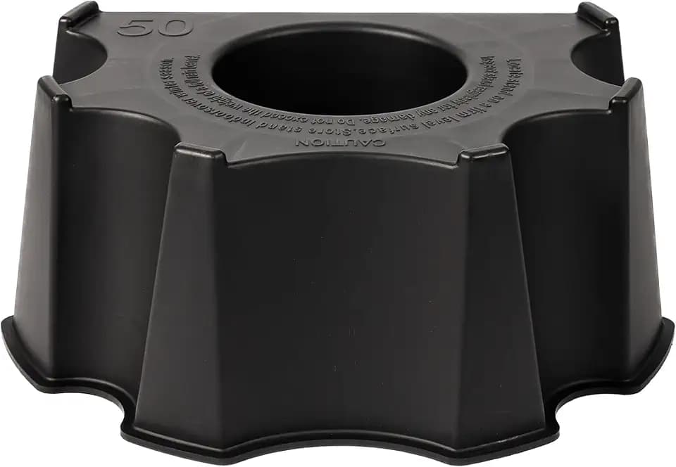 RTS Home Accents 50-Gallon Rain Barrel Stand, Made from 100% Recycled Material, Black