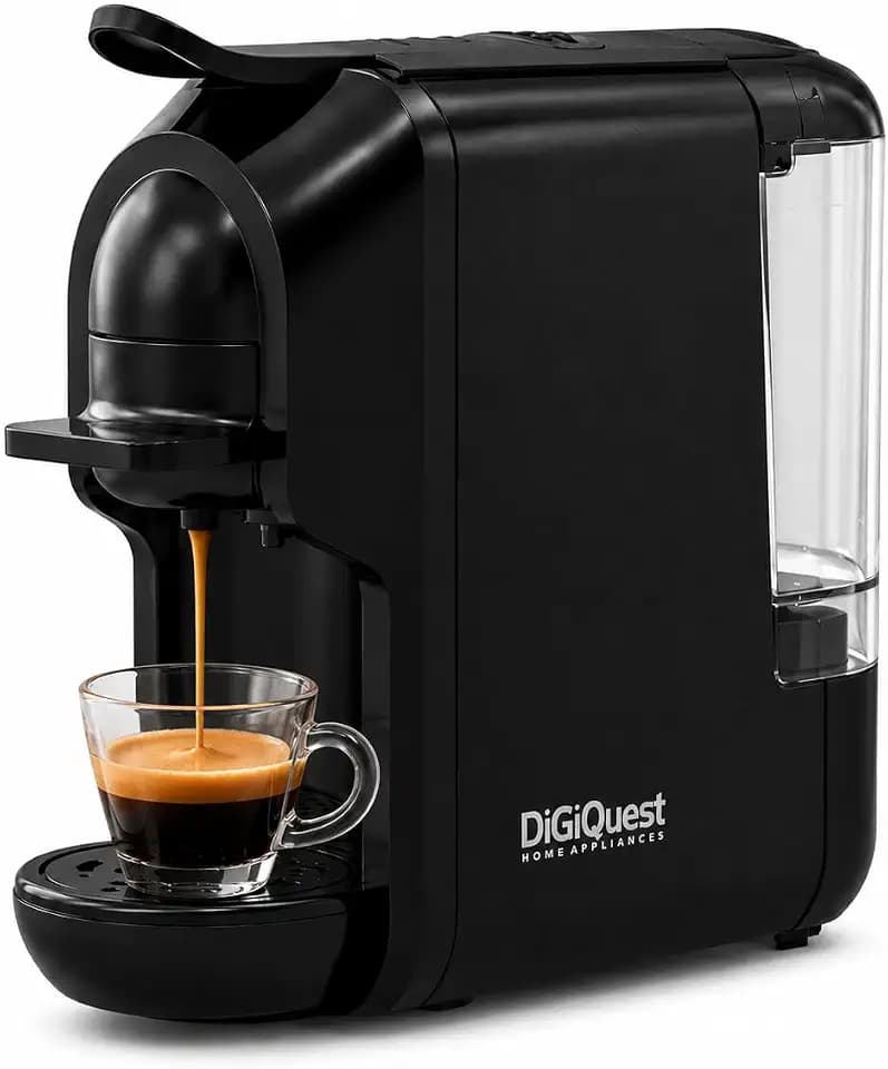 DIGIQUEST COFFY Multi-Komponenten-Kaffeemaschine | Modul für Lavazza A Modo Mio® Kapseln enthalten | kurzer und langer Kaffee | Leistung 1450 W | 0,6 Liter | 19 Bar | für jeden Geschmack geeignet