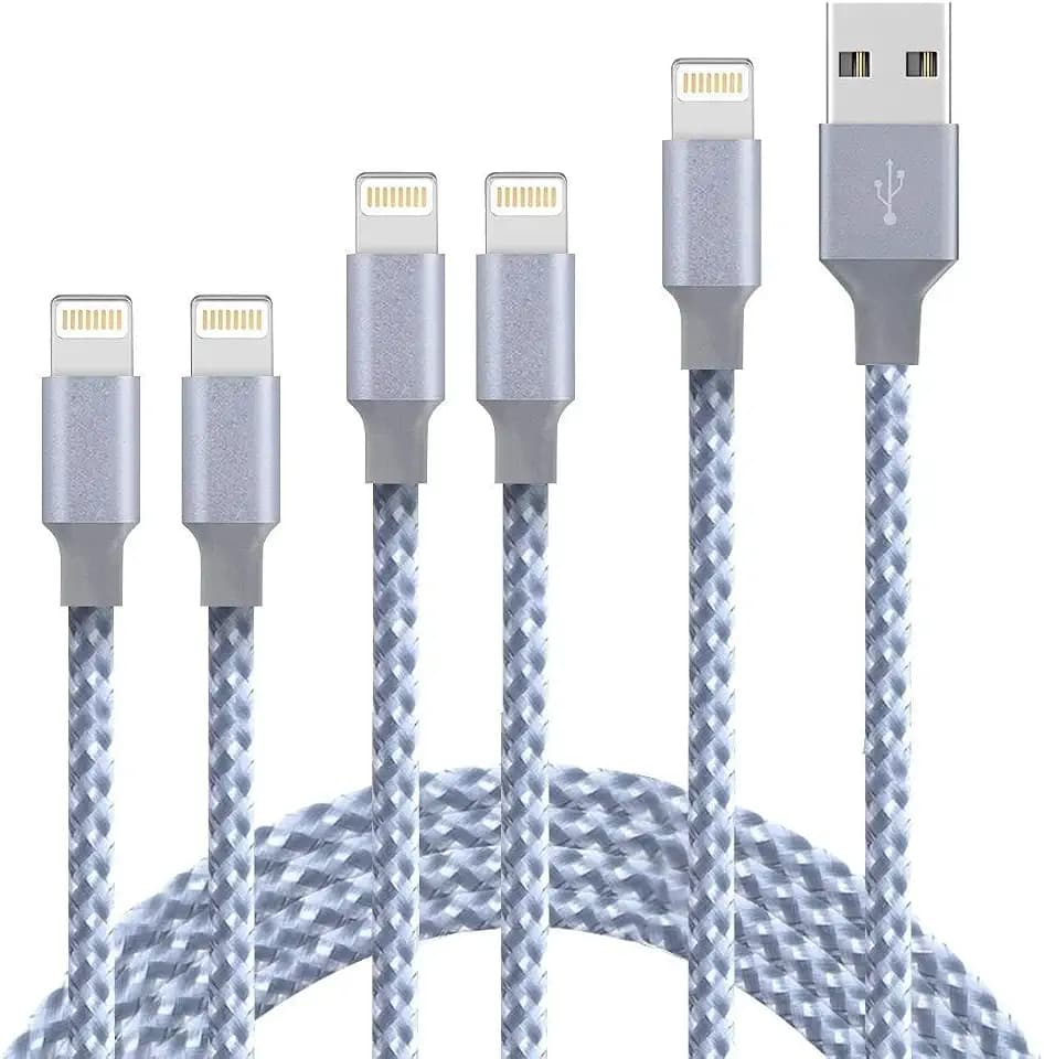 Lightning Cable 5 Pack [3FT 6FT 10FT] Nylon Braided Fast Charging Cable Compatible with iPhone Xs/XS Max/XR/X/8/7/6/5 iPad mini/Pro/Air iPod