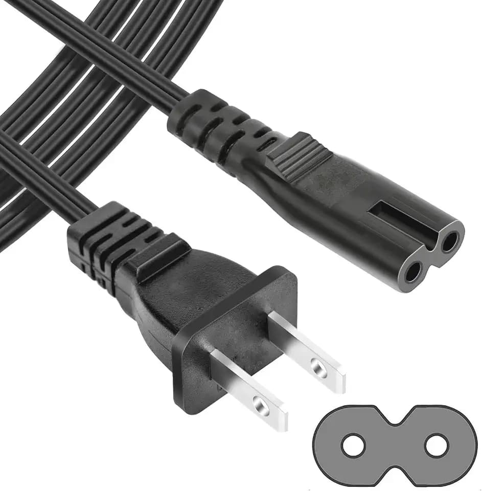 2 Prong Printer AC Power Cord Cable for Epson EcoTank ET-2800 ET-2803 ET-2850 Color All-in-One Printer,WF-2850, Stylus NX625, Ecotank ET-2760, ET-2720, ET-4760, and More