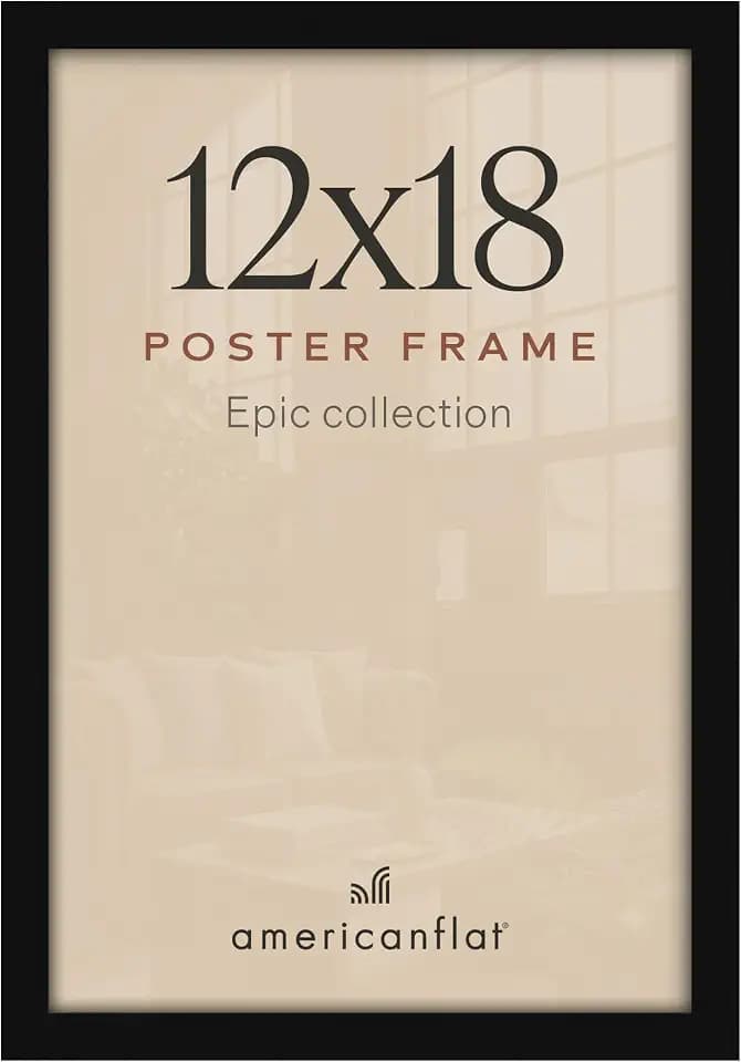 Americanflat 12x18 Poster Frame - Engineered Wood - Black