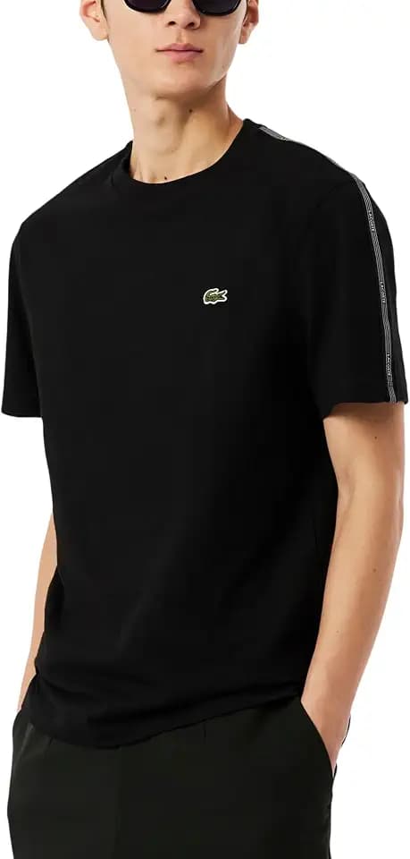 Lacoste Men's Branded Stripe Band T-Shirt