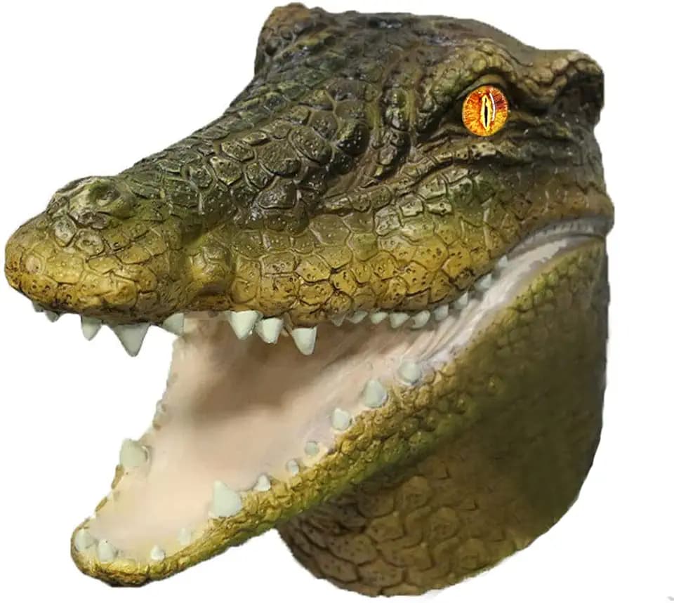 Latex Crocodile Alligator Mask Predatory Aquatic Reptile Masks Halloween Adult Costume Carnival Mask Animal Accessory