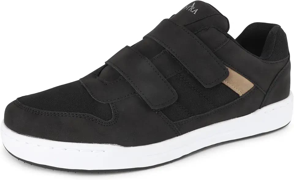 TIESTRA Wide Diabetic Walking Sneakers for Men – Orthopedic Shoes with Adjustable Strap– Non-Slip Comfort for Edema, Swollen Feet, Neuropathy – Lightweight Casual Slip-on Shoe