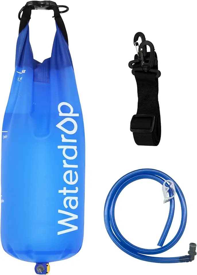 Waterdrop Gravity Water Bag, Compatible with Water Filter Straw