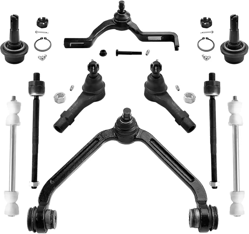 ASTARPRO 10pcs Front Upper Control Arms and Ball Joints Tie Rods Sway Bars Suspension Kit Compatible with Ford Explorer Ranger Mercury Mountaineer Mazda B2500 B3000 B4000