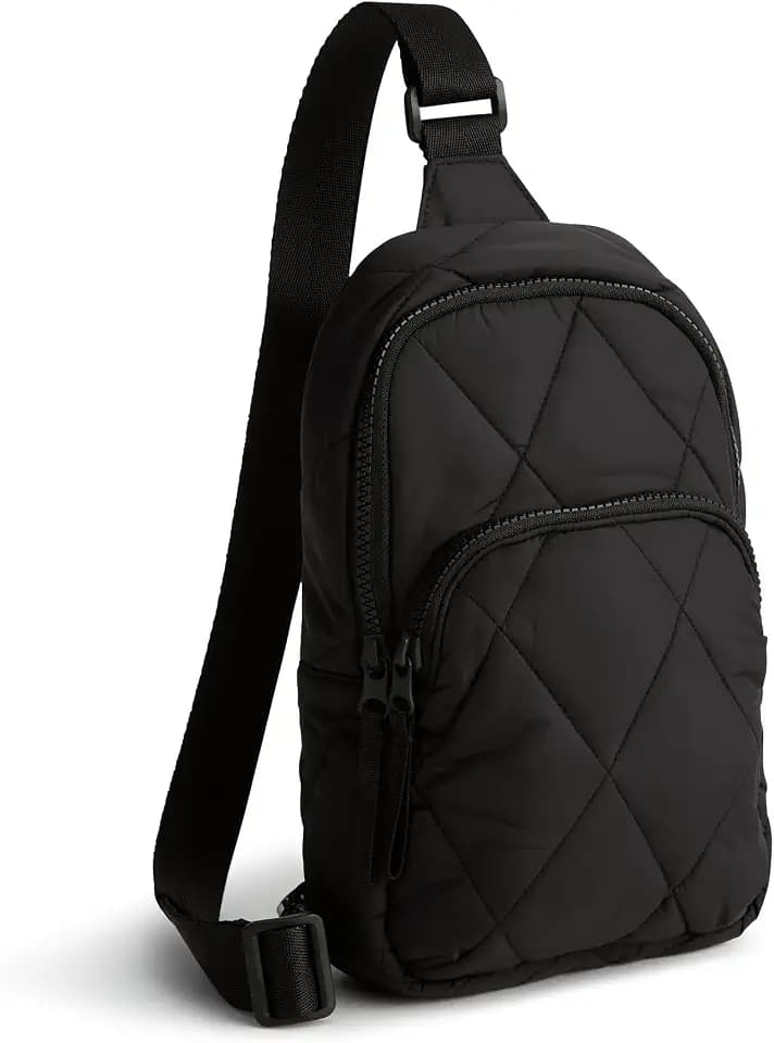 Vera Bradley Women's Featherweight Lorman Sling Backpack, Moonless Night, One Size