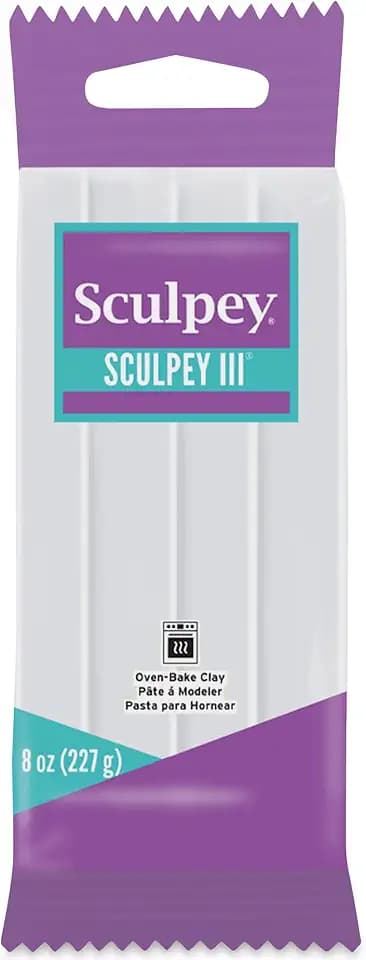 Sculpey 439309 Polyform III Polymer Clay 8 Oz: White