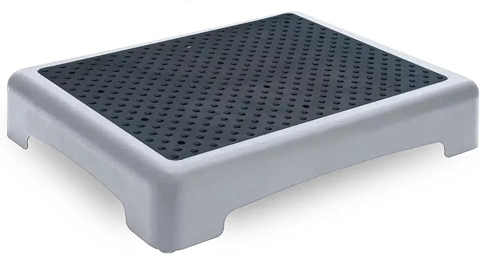 Anti-Rutsch Halbstufe, One Step Stool für Senioren, Tragbare Tritthocker Bis 200 Kg, Stapelbare Halbstufe Treppenhilfe für Senioren, Kinder, Dusche, Auto, Outdoor (Schwarz)