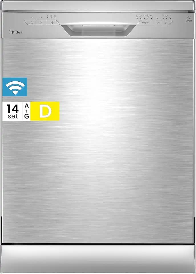 Midea SF 3.60N PRO Geschirrspüler 60cm Freistehend & Unterbaufähig Silber