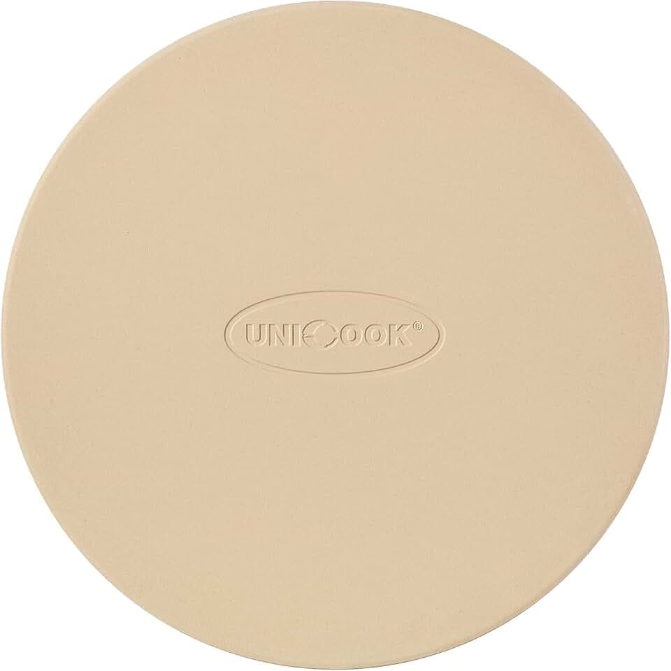 Unicook Pizza Stone for Oven & Grill, 12" Dia Round Cordierite Baking Stone