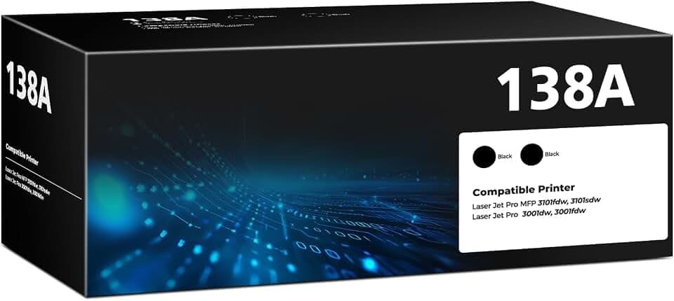 138A Black Toner Cartridge MFP 3101fdw W1380A Compatible for HP 138A 138X