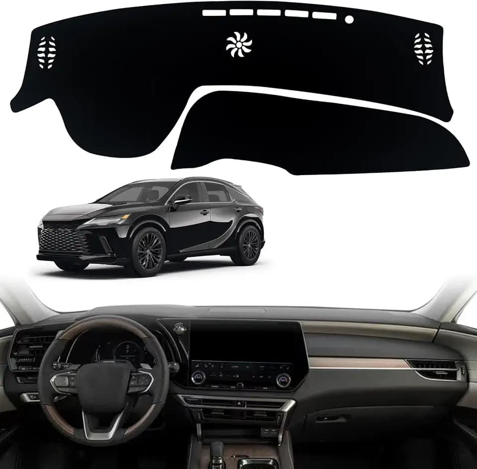 Dashboard Dash Board Cover Mat Pad Carpet Non-Slip Custom Compatible with Lexus RX 350 350h 450h+ 500h 2023 2024 Protector Sunshield (Without HUD)