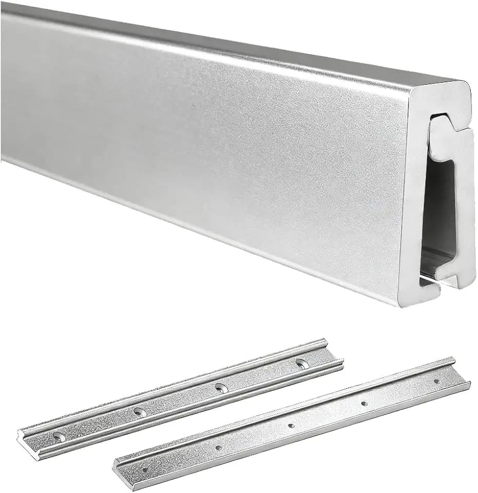 【Upgrade】 RV Table Wall Mount, Outside Track Mout, Aluminum Alloy Support Trim Mill Finish for Sliding Table, Table Side Support Replacement Fitting 25"