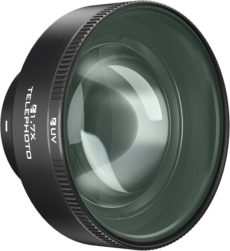 Freewell 1.7X Telephoto Lens Compatible with Freewell Sherpa iPhone/Galaxy Cases & Genius Rig Cage (NOT Compatible with 17MM Lens Slot)