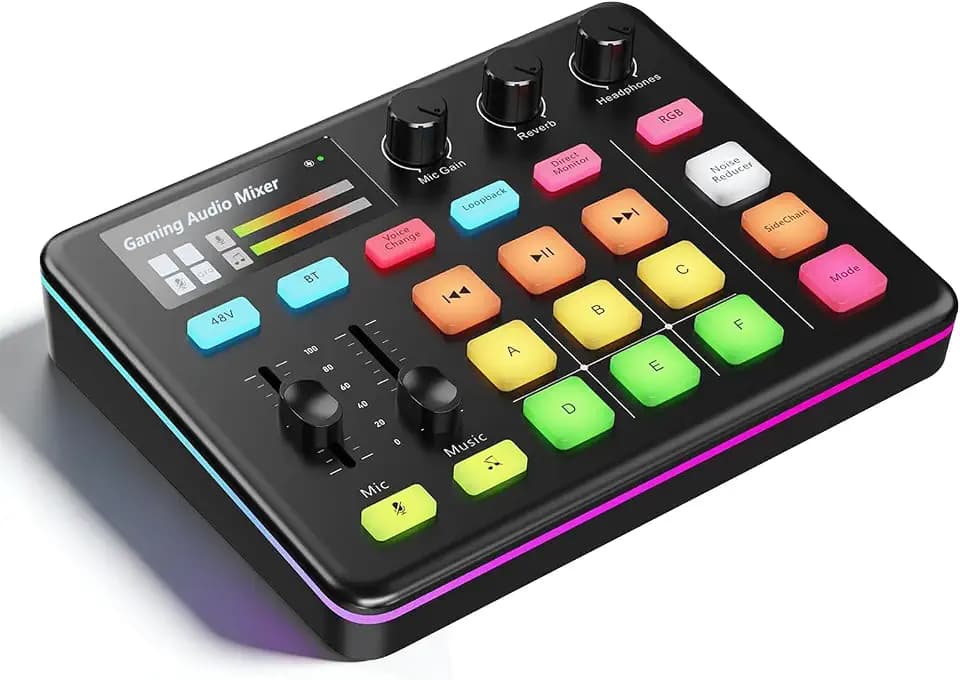G1 Neo Audio Mixer, Gaming Audio Mixer, RGB Soundkarte