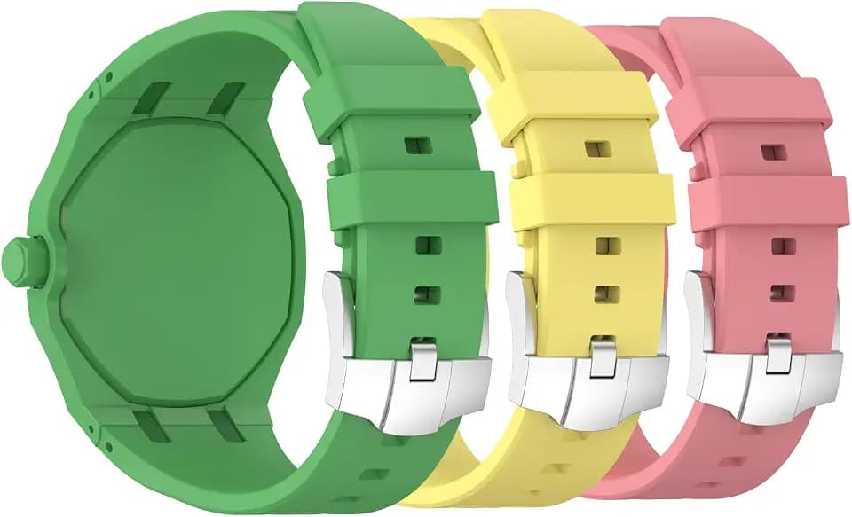 Custom Silicone Watch Band for Swatch AP Royal Pop Pocket Watch, Convertible Wrist Strap for 3'Clock Crown Orientation, Waterproof Replacement Strap