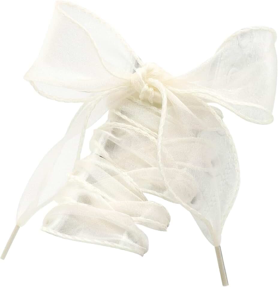 Flach Ribbon Organza Schnürsenkel: 4CM Breite Schneegarn Schuhband