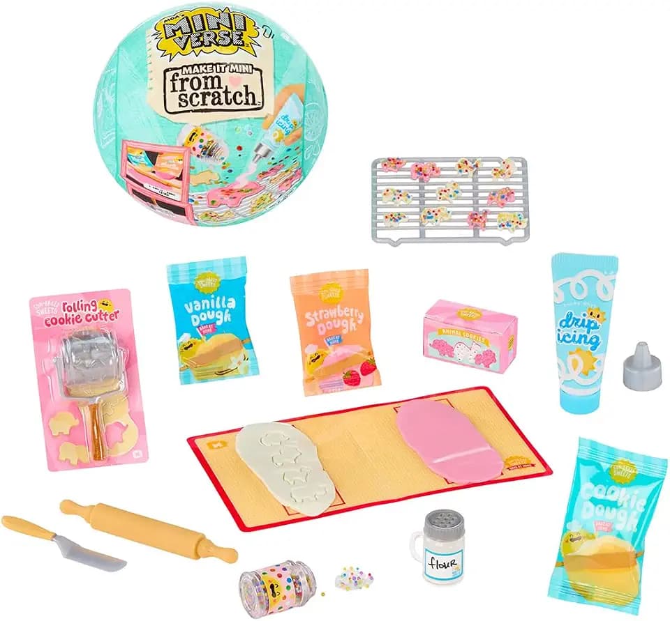 MGA's Miniverse Make It Mini from Scratch Serie 3 - Mini-Lebensmittel-Sammelfiguren zum Selbermachen/DIY mit selbsttrocknenden Zutaten und Zubehör, 8 Rezepte zum Sammeln, Nicht essbar, ab 8 Jahren