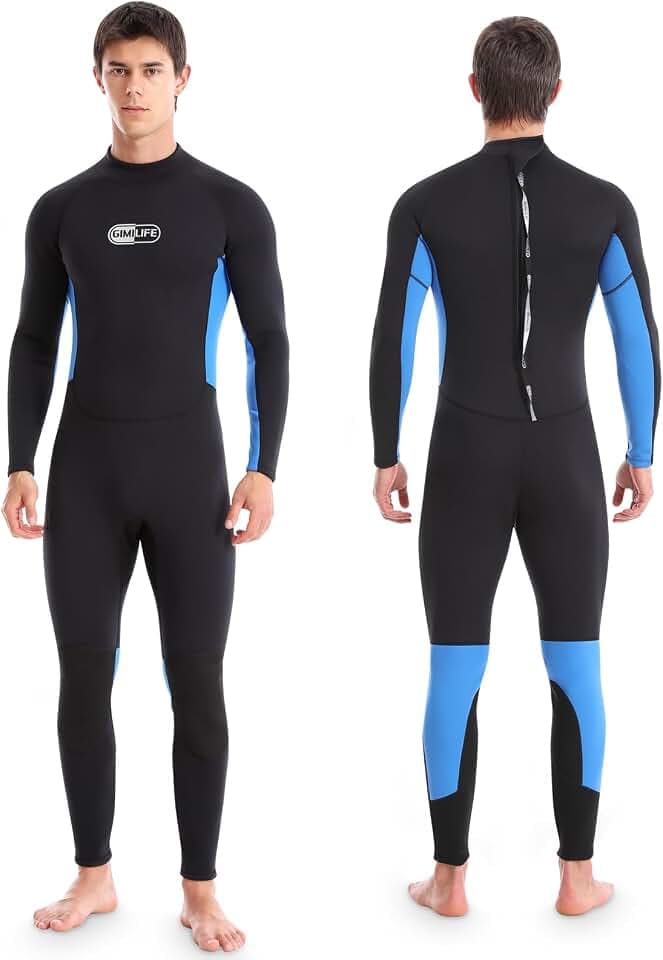 Neoprenanzug für Herren, 3mm Lang Wetsuit für Tauchen, Surfen, Schnorcheln und Kajakfahren