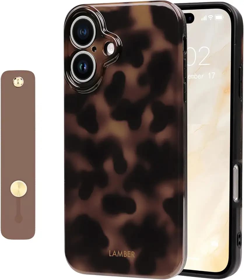 NITITOP for iPhone 17 Case Cute Tortoise Wrist - Brown