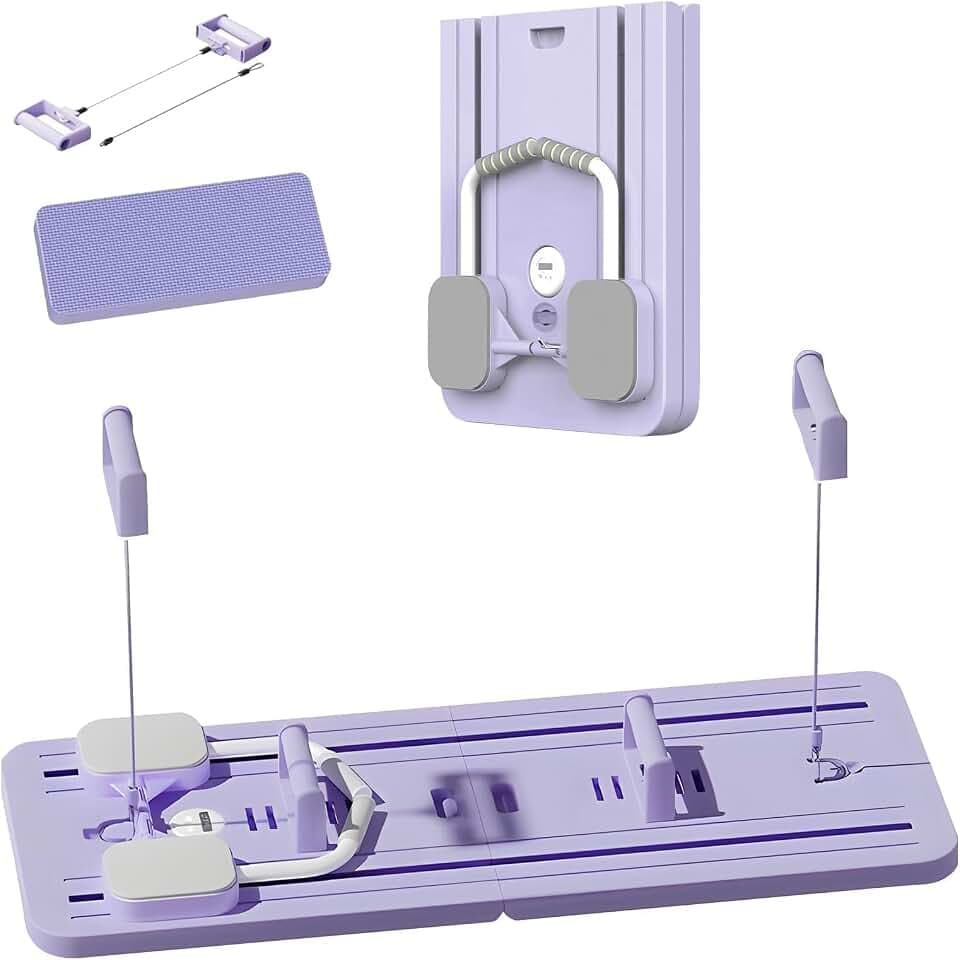 Pilates Board,Bauchmuskeltrainer Mit Ellbogenstütze Und Timer, Auto-Rebound-Bauchplatte, Faltbare Bauchplatte, Home Gym Equipment Liegestützplatte.