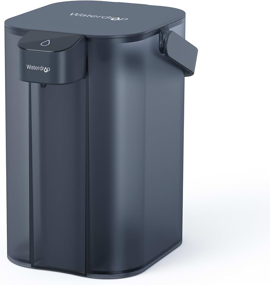 Waterdrop Instant Eletric Wasserfilter Kanne, 3.5L 3 Monate Wasserfilter Outdoor Trinkwasser System, Reduziert Chlor, Blei, Quecksilber, PFAS, PFOA/PFOS, Blau (mit 1 757 Liter Filter)