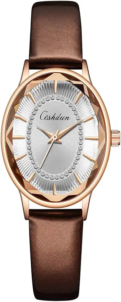 Geschenkbox Armbanduhr für Damen, Mädchen, Teenager, Armbanduhr für Damen, Studenten, japanisches Quarz, wasserdicht – analog – schick, Gurt