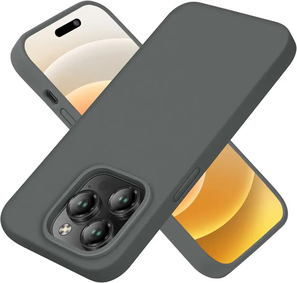 LACA for iPhone 14 Pro Max Case Ultra Slim Silicone Phone Case with Shockproof Dustproof Ability Heavy Duty Protection Cases Full Phone Body Protective Cover for iPhone 14 Pro, 6.7 inch, Space Gray