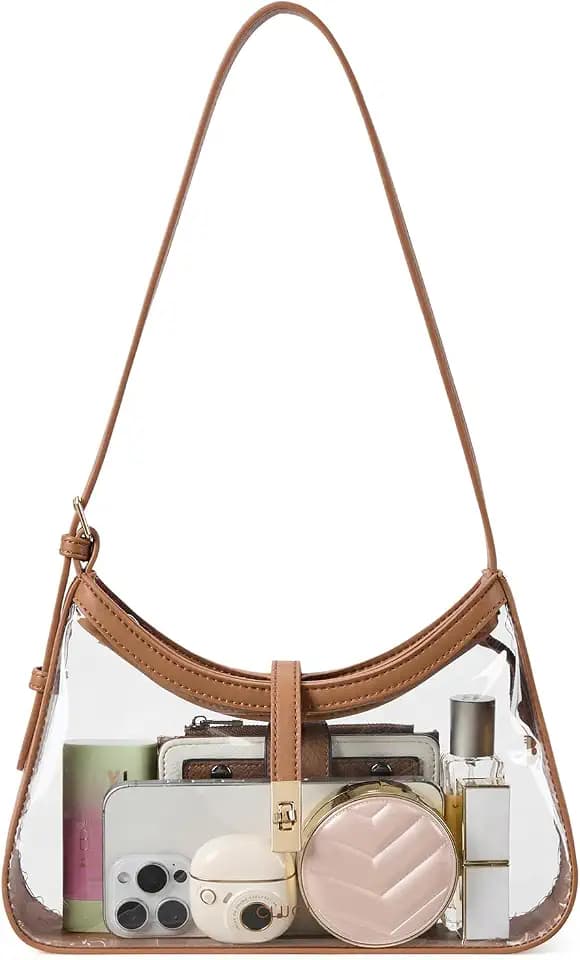 CLUCI Clear Bag for Stadium Events, Small Transparent Purse for Women